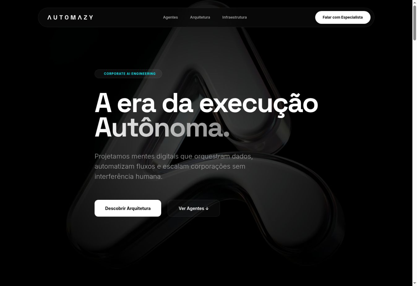 Captura real do site Automazy